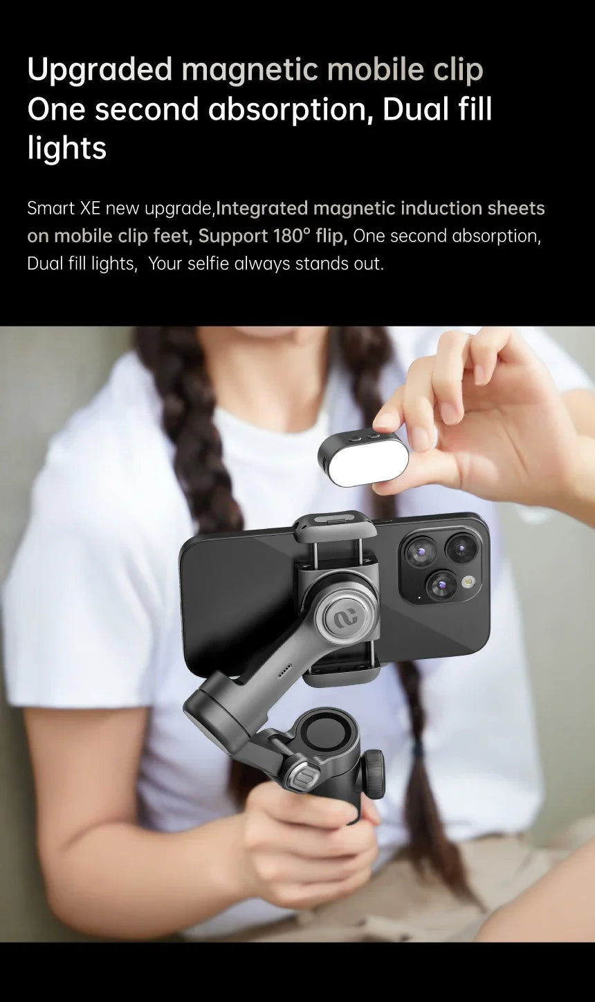 AOCHUAN Smart XE 3-Axis Handheld Gimbal Stabilizer for Smartphone iPhone/Android Face Tracking Tiktok Vlog Live Streaming