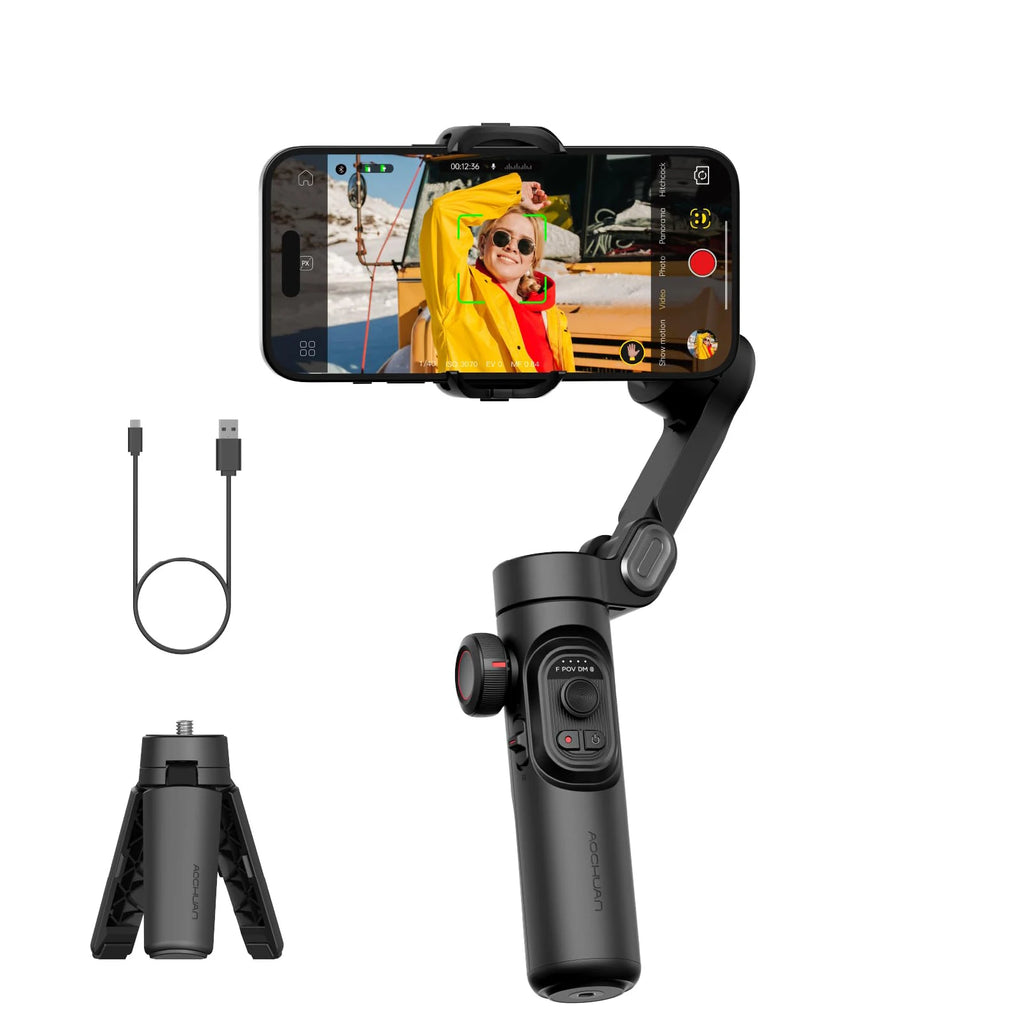 AOCHUAN Smart XE 3-Axis Handheld Gimbal Stabilizer for Smartphone iPhone/Android Face Tracking Tiktok Vlog Live Streaming