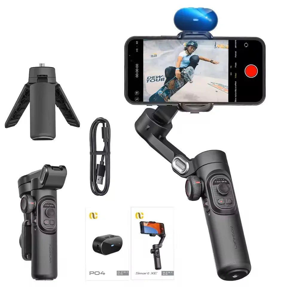AOCHUAN Smart XE 3-Axis Handheld Gimbal Stabilizer for Smartphone iPhone/Android Face Tracking Tiktok Vlog Live Streaming