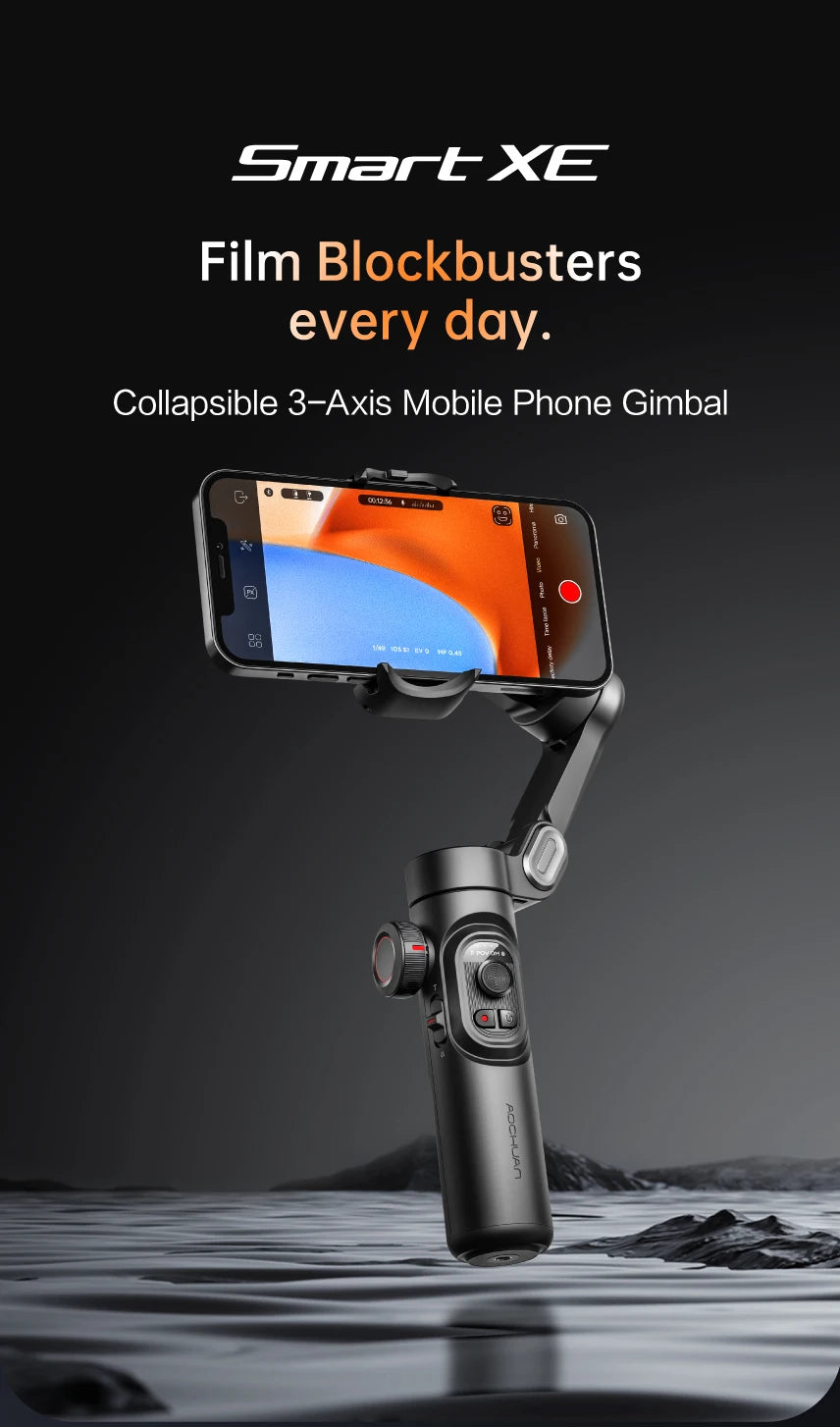 AOCHUAN Smart XE 3-Axis Handheld Gimbal Stabilizer for Smartphone iPhone/Android Face Tracking Tiktok Vlog Live Streaming