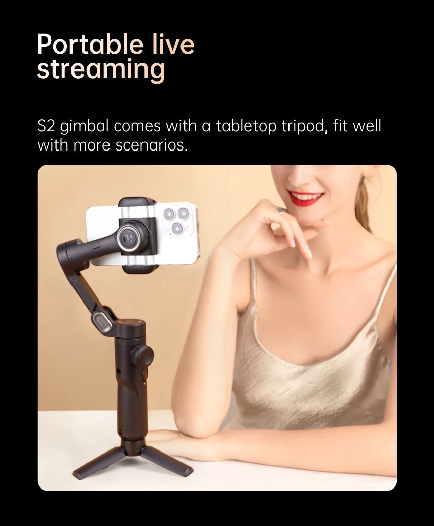 AOCHUAN Smart XE 3-Axis Handheld Gimbal Stabilizer for Smartphone iPhone/Android Face Tracking Tiktok Vlog Live Streaming
