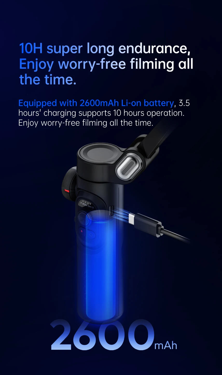 AOCHUAN Smart XE 3-Axis Handheld Gimbal Stabilizer for Smartphone iPhone/Android Face Tracking Tiktok Vlog Live Streaming